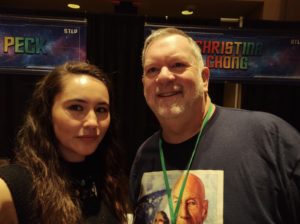 Christina Chong (La'an) and fan at #STLV57